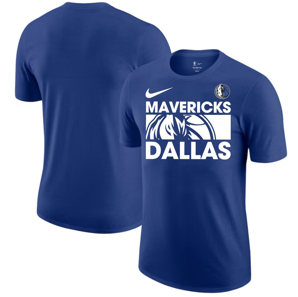 Men 2025 NBA Dallas Mavericks Blue Nike T shirts style 1
